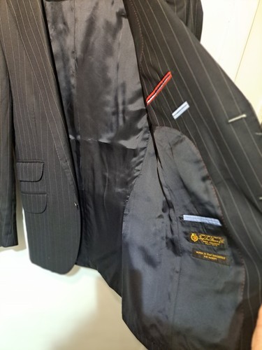 Hackett Loro Piana Blazer 36 Reg Navy Pinstripe Chelsea Jacket Immaculate - Picture 4 of 8