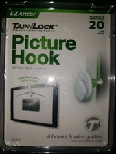 E~Z  ANCOR, TAPnLOCK, PICTURE HOOK, 20 LBS. Cap., 4 hooks & wires, #25015