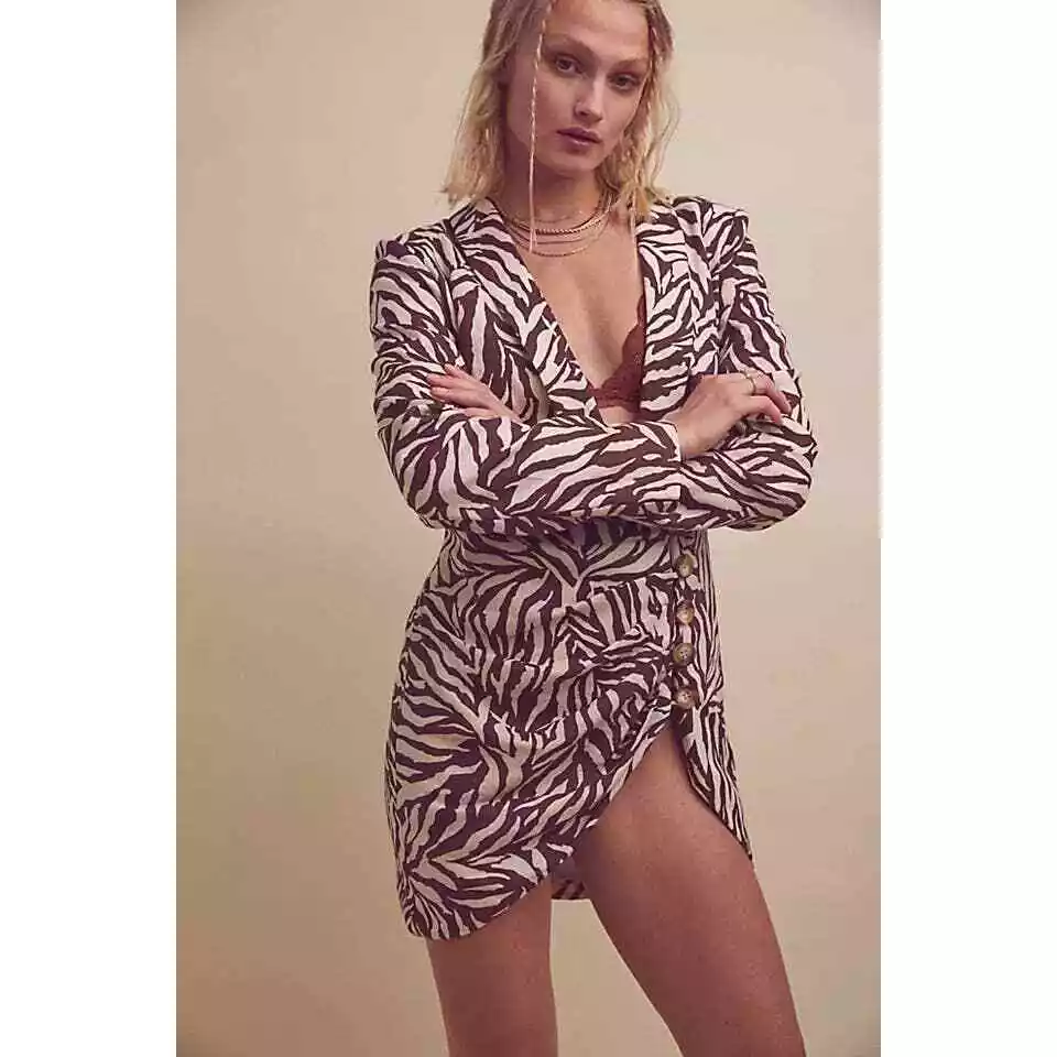 Zebra blazer cheap dress