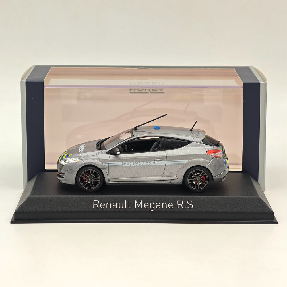 1/43 Norev Renault Megane R.S. 2010 Gendarmerie Grey Diecast Police Car Model
