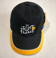 Le Tour de France Hat Strapback Black Yellow Cotton Dad Cap Authentic Athletic
