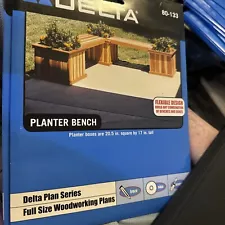 Delta Full Size Woodworking Plans Patterns Instructions Planter Bench 80-133 NEW