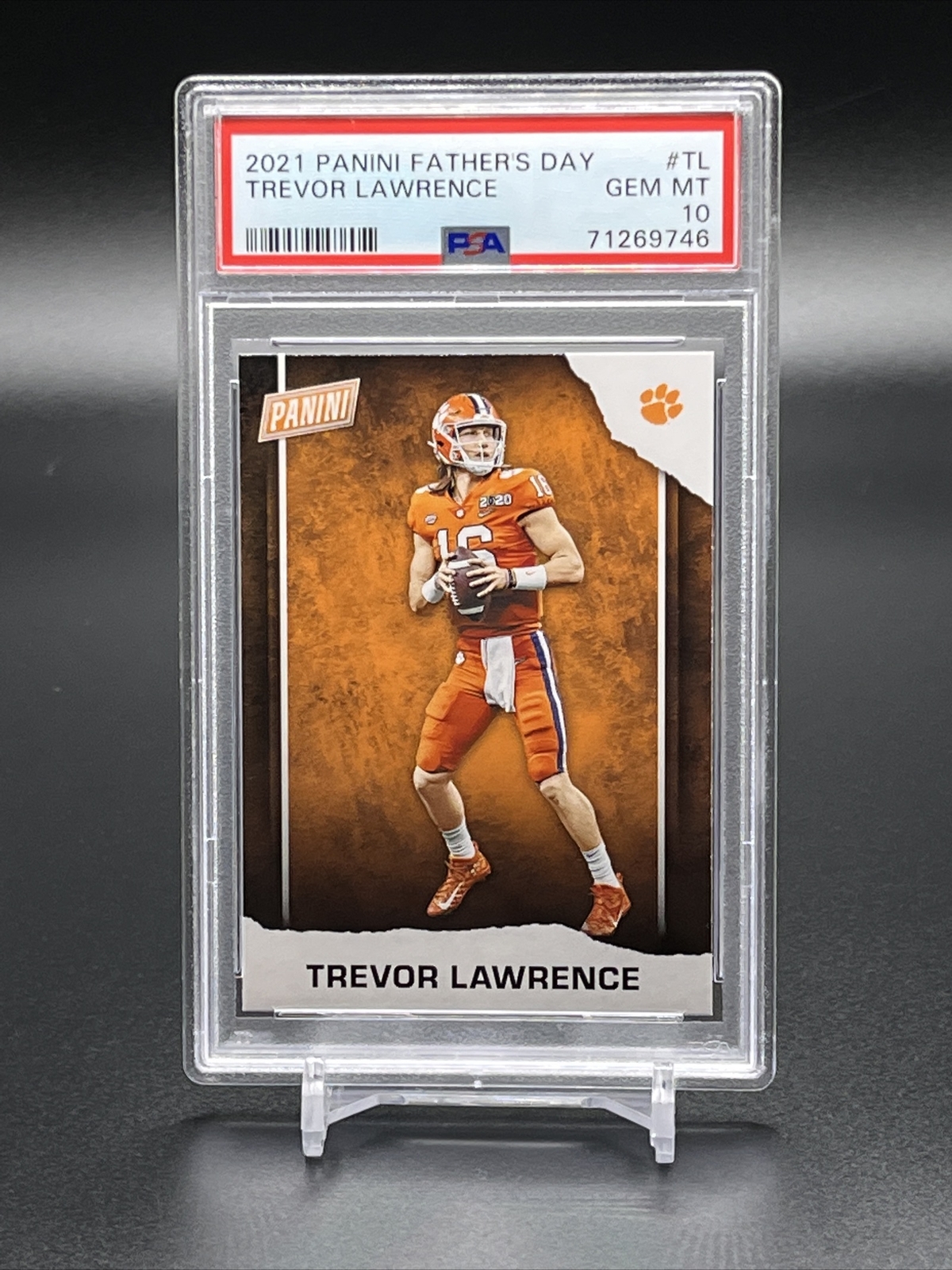Trevor Lawrence Panini Player of the Day Memorabilia #TL Clemson Tigers