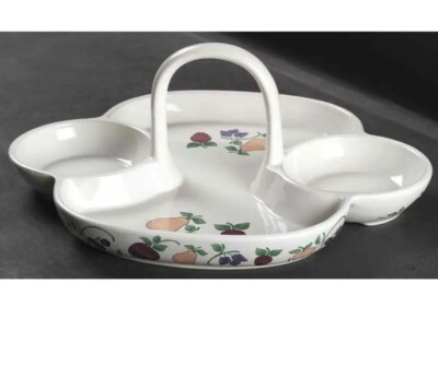 Princess House ORCHARD MEDLEY Ceramic ~ Serving Basket ~ #239  