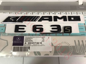 Matte Black Letters /"E 63 ////////AMG/" Trunk Badge Emblem Sticker for Benz E63 AMG