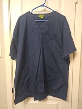 Crocs Medical Apparel Scrub Top Black V-neck XXL Nurse CNA RNA Dental...