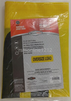 RoadPro RPWL-1884MG 18'' x 84'' Over Size Load Mesh Banner with Grommet