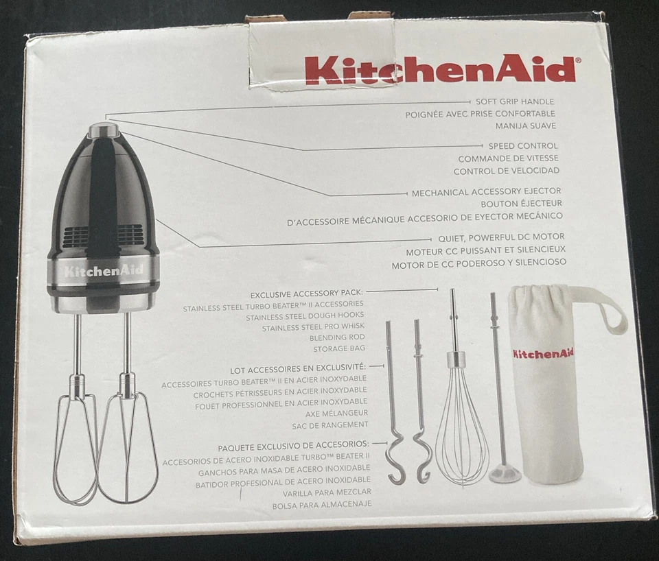 KitchenAid 9 速手动搅拌机 | Onyx 黑色 | KHM926OB — 第 3/4 张图片