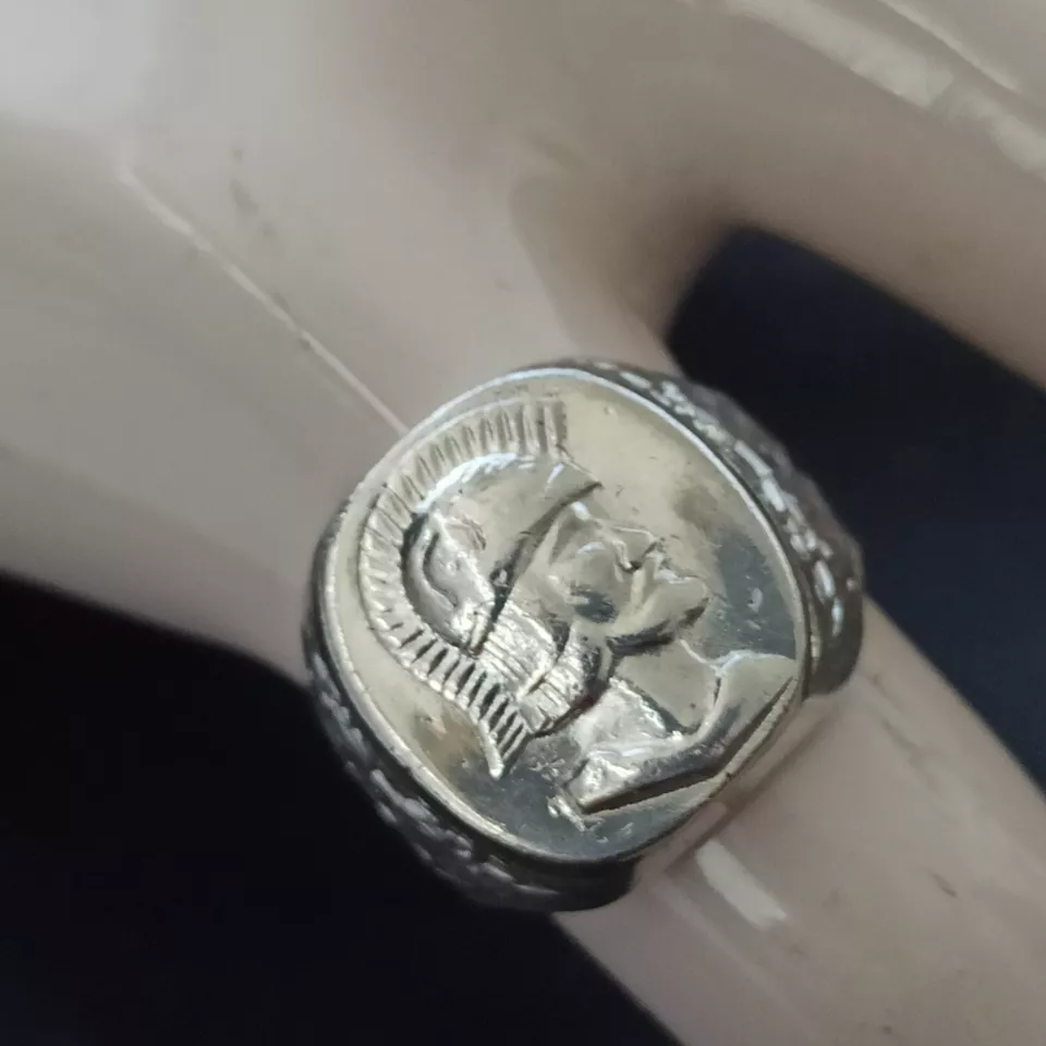 Anillo de hombre vintage soldado griego Roma plata de ley 925 retro 11 decoración pesada Foto 2 de 4