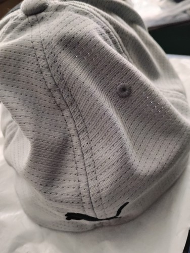 FLEXFIT PUMA GOLF Black Ball Cap Hat L/XL FRONT LOGO - Picture 2 of 4