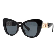 Women's Sunglasses Oversized Butterfly Square Frame Chain Design UV 400