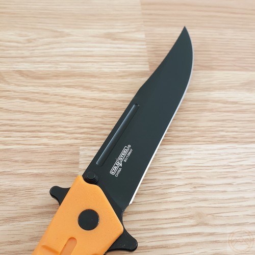 Cold Steel Large Luzon Folding Knife 6" 8Cr13MoV Steel Blade Orange GFN Handle - Picture 7 of 12