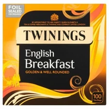 Twinings English Breakfast Tea Bags - 100 per pack