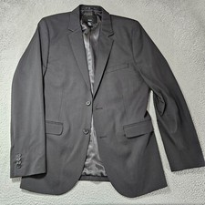 H M Blazer Mens Size 38R Black Regular Fit Sport Coat 2 Button Suit Jacket