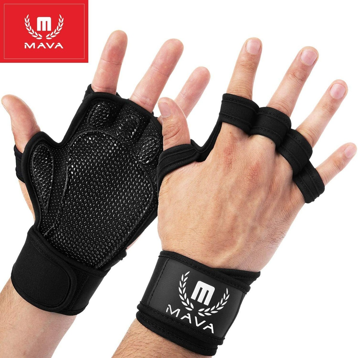 Mava Sports Ventilated Workout Gloves with Integrated Wrist Wraps and Full  Palm