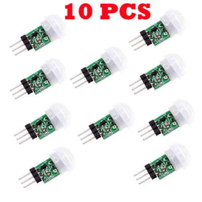 10PCS DC 2.7-12V PIR Motion Body Human Sensor AM312 IR Infrared Detector