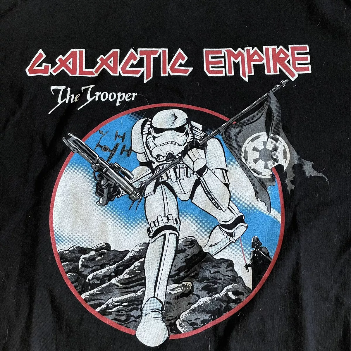 Galactic Empire The Trooper T Shirt Iron Maiden Eddie Logo Spoof Star Wars  XL