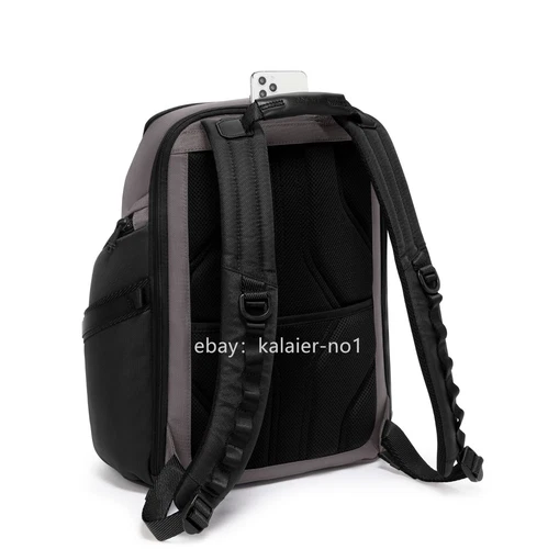 TUMI ALPHA BRAVO SEARCH 232789D Charcoal black Backpack Nylon Leather NEW - Picture 6 of 8