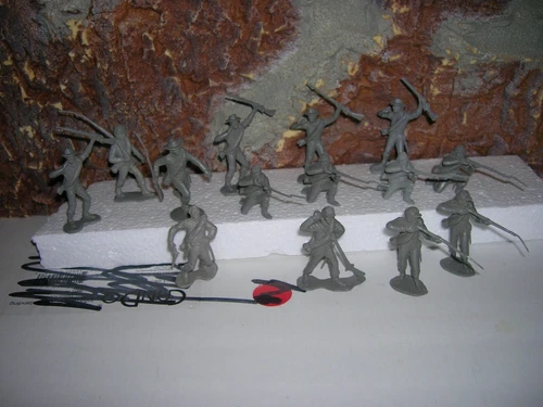 MARX REBELS CONFEDERATES ACW PLAYSET  54MM TOY SOLDIERS VINTAGE 1960'S LOT