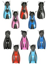 Two Bare Feet Adults Fins Flippers - Scuba Diving Swimming Snorkelling Dive