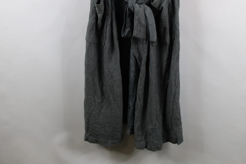 Vintage 60s 70s Streetwear Mens OSFA Color Block Belted Velour Bath Robe USA - Image 4 of 4