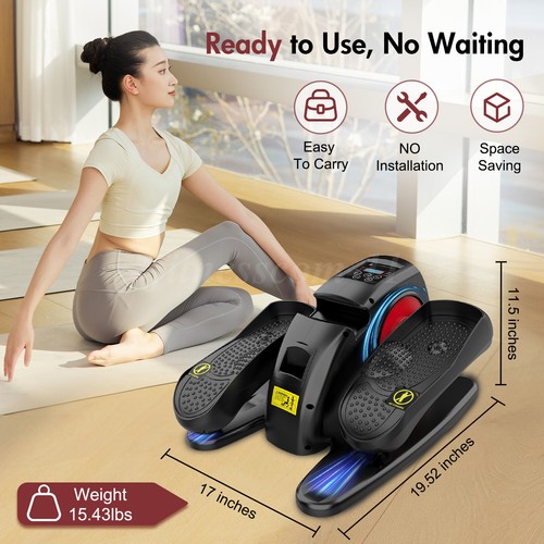 Under Desk Elliptical Machine, Ellipse Leg Exerciser Fully Assembled for Seniors - Picture 3 of 8