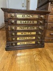 antique CLARK'S SPOOL CABINET 6 drawer store display LOCAL PICK UP NYC — photo 7