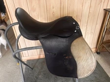 Draft Horse Size Hunt/Jump SADDLE 18" Brown X-Wide Tree Deep Seat