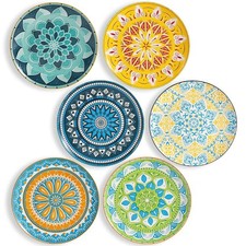 AHX Dinner Plates Set of 6-10 Inch Large Ceramic Plate for Salad, Pasta, Steak