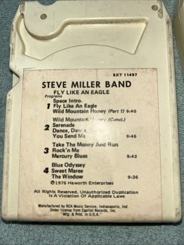 Vintage 3 - Steve Miller Band 8 Track Tapes Pre-owned. Untested - Picture 3 of 7