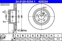 2Er-Set 2Er Set Bremsscheibe ATE 24.0120-0234.1 BMW 34 20 6 790 362 BMW 34 20 6