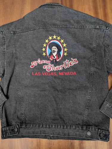 Butterfield Stage Men's Jean Denim Jacket Arizona Charlie's Vegas Embroidered L - Bild 12 von 14