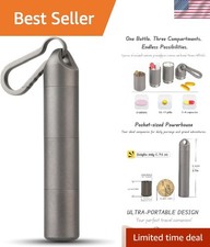 Lightweight Titanium Keychain Pill Box - Customizable 3-Compartment Organizer
