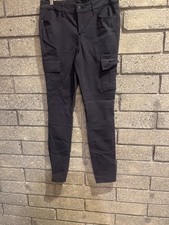 PrAna Womens Black Cargo Pants Size 8 With Button  Pocket Details