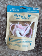 Dr. Brown's HappyPaci Silicone Pacifier Small 0-6 Months Pink/White 3 Pack