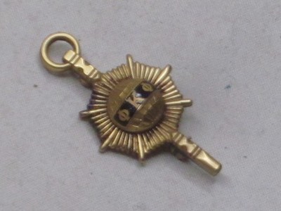 vintage PHI KAPPA PHI brooch pin fraternity sorority pendant ornate metal charm