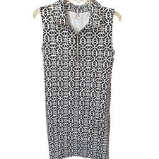 Lulu-B Zip Swing Dress Women's Large 1/4 Zip Sleeveless UV Sun Protection sz L