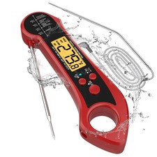 IP7 Double Probe Foldable Digital Thermometer With Probe For Cooking BBQ