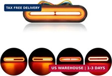 Universal Motorcycle Brake Light with Turn Signals 12V-80V Compact Dual Color Di