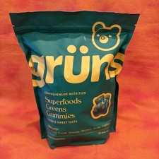 Gruns Adults Super Greens Gummies Superfood Gummy Bears 28 Packs