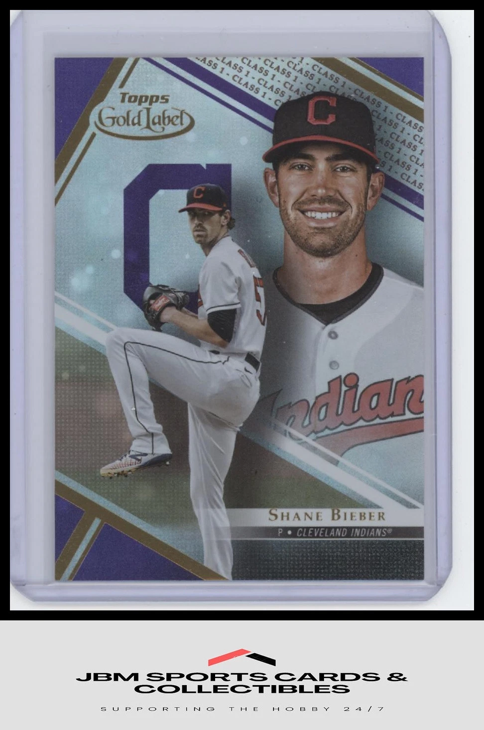 Shane Bieber trading card