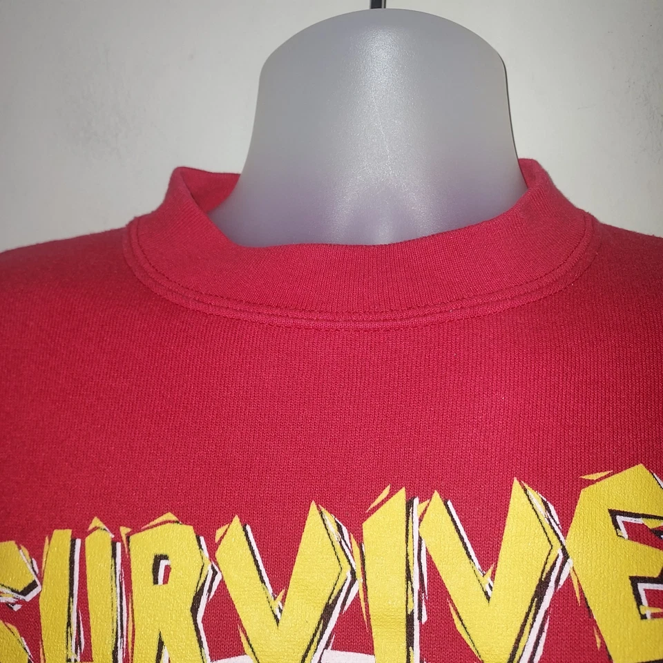 I Survived Jurassic Park The Ride Hombre XL Sudadera De Colección Universal '96 Roja Foto 3 de 4