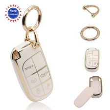 Elegananccy for Jeep Key Fob Cover Soft Full Protection Key Case Shell with 3 4