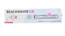 The Beachwaver Co. S1.25 Dual Voltage Curling Iron - White Brand New