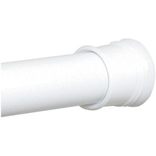 Adjustable White Shower Rod, 44-72 Inches