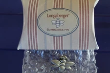 Longaberger 2002 Back Porch Pewter Bumblebee Pin Tie-On #77320 - NEW