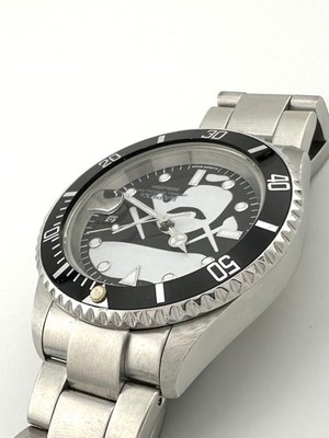 BAPEX Ape KAWS Limited Automatic Stainless Steel Watch 40mm With