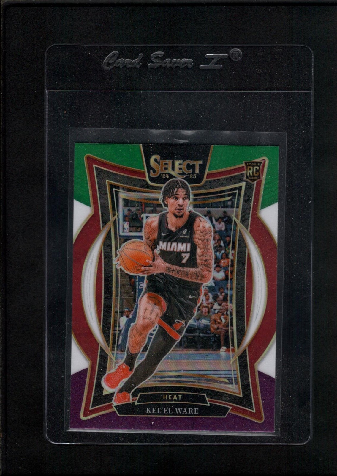 2024-25 Panini Select - Concourse Kel'el Ware #66 Tri-Color Prizm (RC) Miami