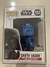 Funko Pop Star Wars 157 Darth Vader Chrome Blue 2019 Galactic Convention Cased