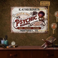 Personalized Tarot Cards Psychic Readings Classic Metal Signs Durable Decor Gift